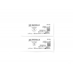 Игла с конец - черна коприна - BIOSILK - 3/0 , 4/0